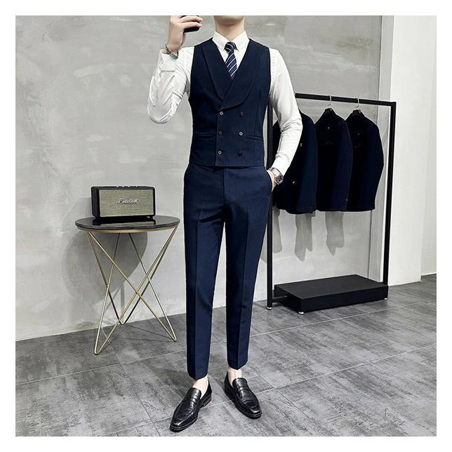 メンズスーツ ビジネススーツ 3点セット スリーピース ベスト パンツ