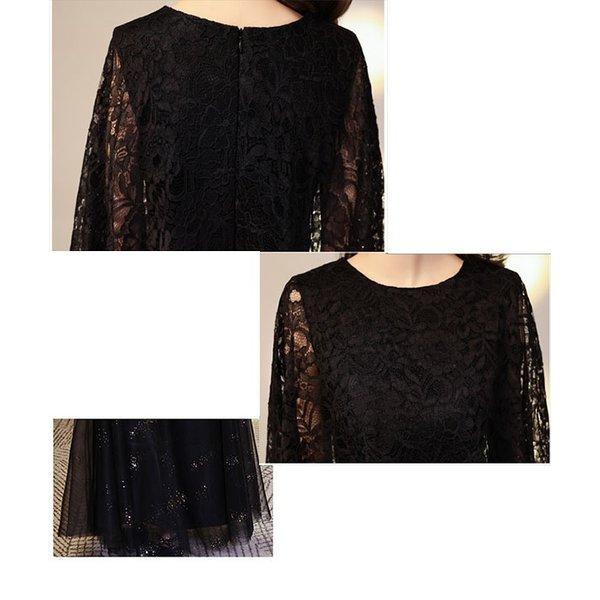 ロングドレス 演奏会 パーティードレス ロング丈 袖あり キラキラ