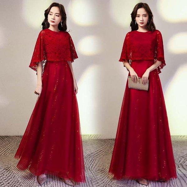 5XL花柄レッドロングドレス♡結婚式パーティー演奏会に♩半袖ゴージャス ロングドレス 演奏会 パーティードレス ロング丈 袖あり キラキラ