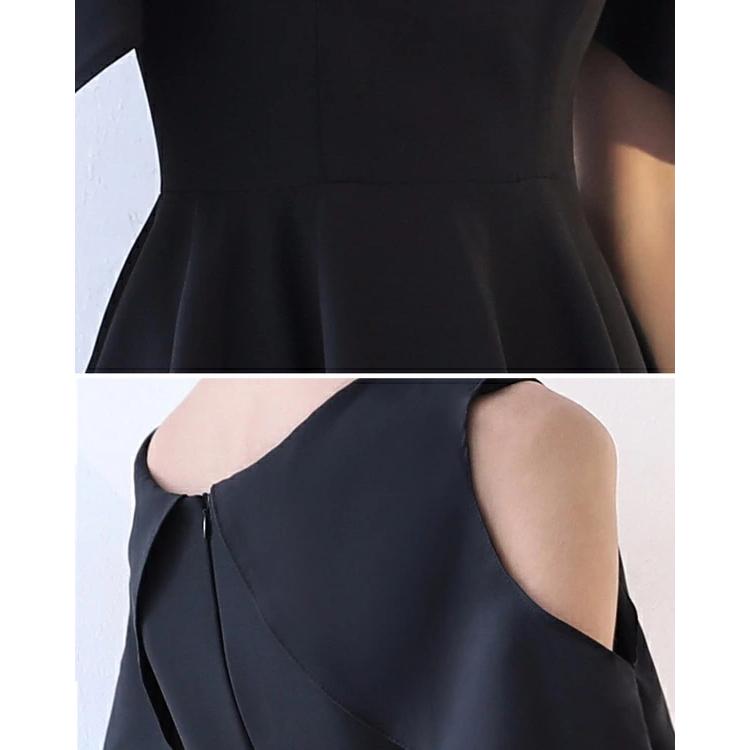 ドレス 大人 ピアノ 発表会 低身長 高校生 中高生 ワインレッド