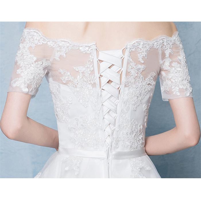 パーティードレス 演奏会 お呼ばれ ワンピース ロングドレス ピアノ発表会 テールカットドレス フォーマル ワンイース 結婚式 オフショルダー フィッシュテール |  | 17