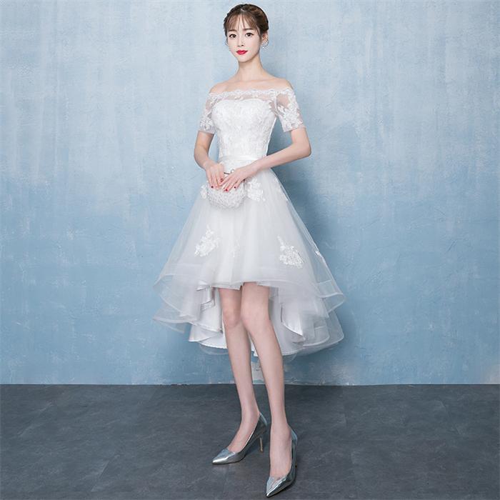 パーティードレス 演奏会 お呼ばれ ワンピース ロングドレス ピアノ発表会 テールカットドレス フォーマル ワンイース 結婚式 オフショルダー フィッシュテール |  | 13