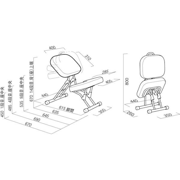 学習椅子/ワークチェア 〔グレー×ミルキーホワイト〕 幅440mm 日本製 折り畳み スチールパイプ〔代引不可〕 学習椅子/ワークチェア 幅440mm 日本製 折り畳み