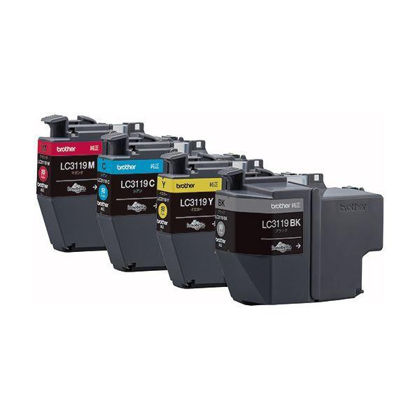 まとめ）ブラザー インクカートリッジ 4色パック大容量 LC3119-4PK 1箱