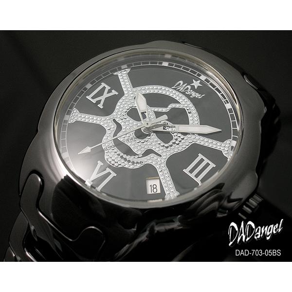 新品】 DADANGEL ダッドエンジェル メンズ 腕時計 スカル ブラック 