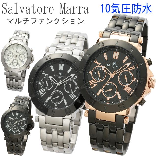 腕時計 メンズ腕時計 １０気圧 防水 日付 曜日 カレンダー サルバトーレマーラ 送料無料 マルチファンクション Sm 父の日 ビジネス おしゃれ ブランド 10 Off