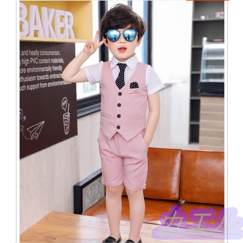 流行に 子供服 子供スーツ 3点セット ベスト 短パンツ シャツ 男の子 男児 子供 フォーマル 春夏 お洒落 キッズ 入学式 卒業式 誕生日 舞台 発表会 春バーゲン 特別送料無料 n Go Th