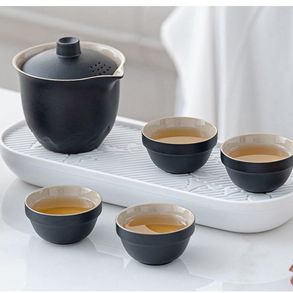 茶器 ティーセット 茶具セット 4客入 セラミック 茶葉入れ 携帯用 旅行 カンフーティーセット 専用保護ケース付き ポータブル 茶盤｜shop-kaeru｜12