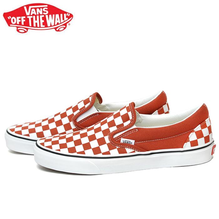 VANS slipon スリッポン チェッカー US正規新品 赤箱 23.5cm