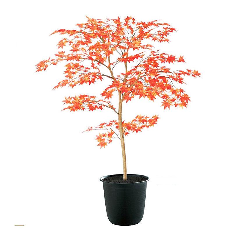 人気ブランドを 観葉植物 造花 大型 室内 人工観葉植物 消臭 抗菌 Udd触媒 ヤマモミジ Red 100cm 送料無料 メープル もみじ 紅葉 フェイクグリーン 新品本物 Theculturewire Com