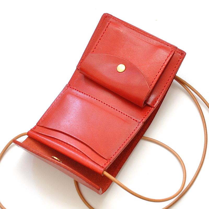 折財布 レディース ネックウォレット ミニ 本革 コンパクト