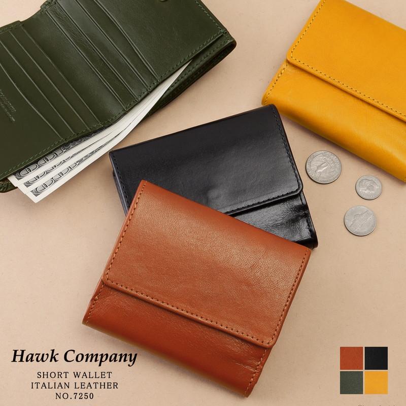 Hawk Company 財布 レディース 二つ折り 本革 イタリアンレザー Hawk Company 財布 レディース 二つ折り 本革 イタリアンレザー