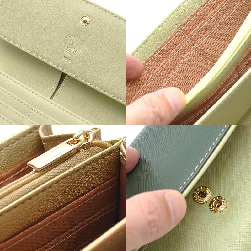 長財布 レディース 人気 30代 40代 50代 ゴールド 黄色 緑色 おすすめ おしゃれ 人気 ブランド 無地 やわらか革 牛革 合皮 An 8503 Momo モモ Momo An 8503 財布 バッグ クレリア 通販 Yahoo ショッピング