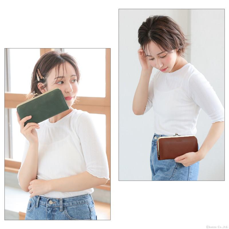 未使用 nafka がま口 天然革 レザー 長財布 ダークブラウン 軽量 楽天市場】nafka 長財布の通販