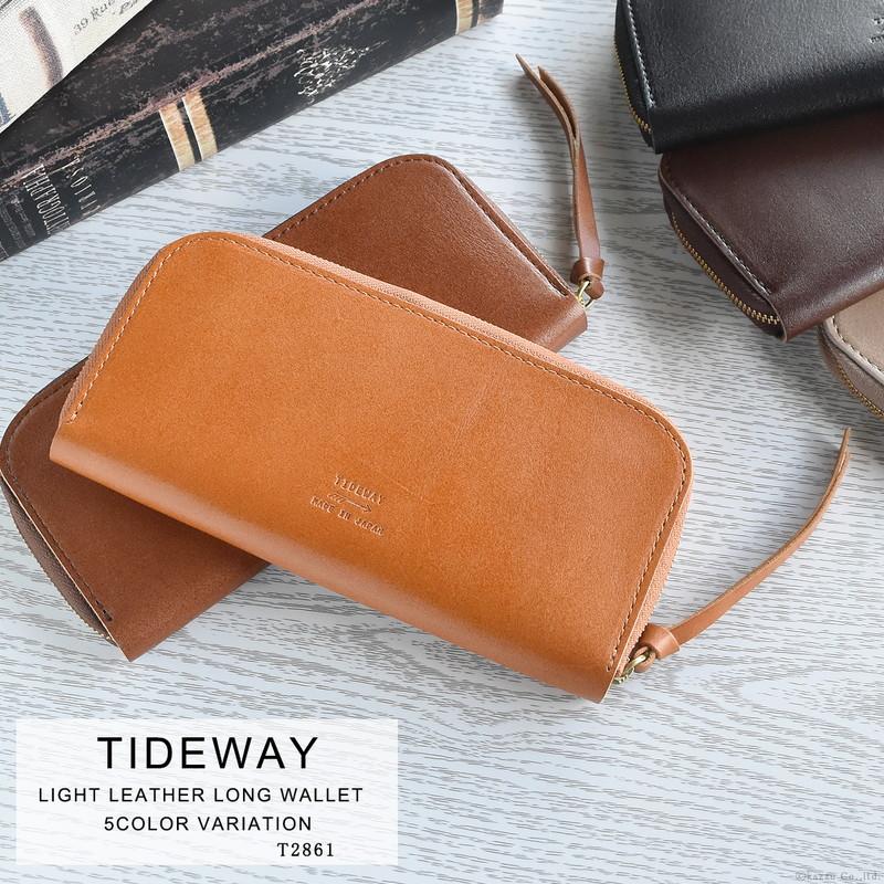 TIDEWAY（タイドウェイ） 長財布 レディース 本革 ラウンドファスナー