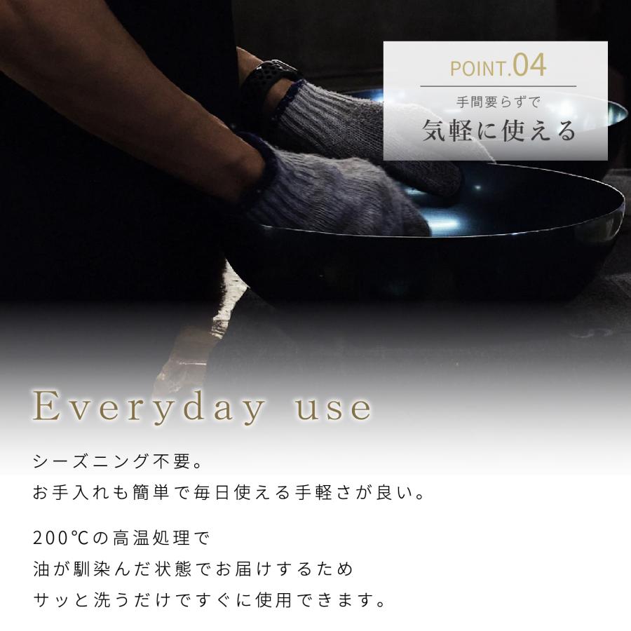 FUJITA KINZOKU 鉄フライパン 軽量 浅型 26cm 日本製 シーズニング不要
