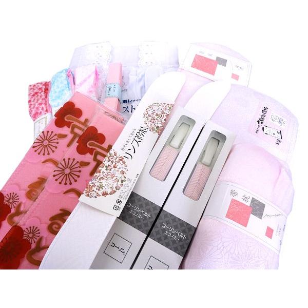 着物美人 送料無料 スリップ 肌着 LL 2L XL 足袋 帯板 後板 帯枕 伊達締め 腰紐 コーリン 襟芯 三重紐 【 振袖用 インナー 着付け小物 14点セット 】s328853-2