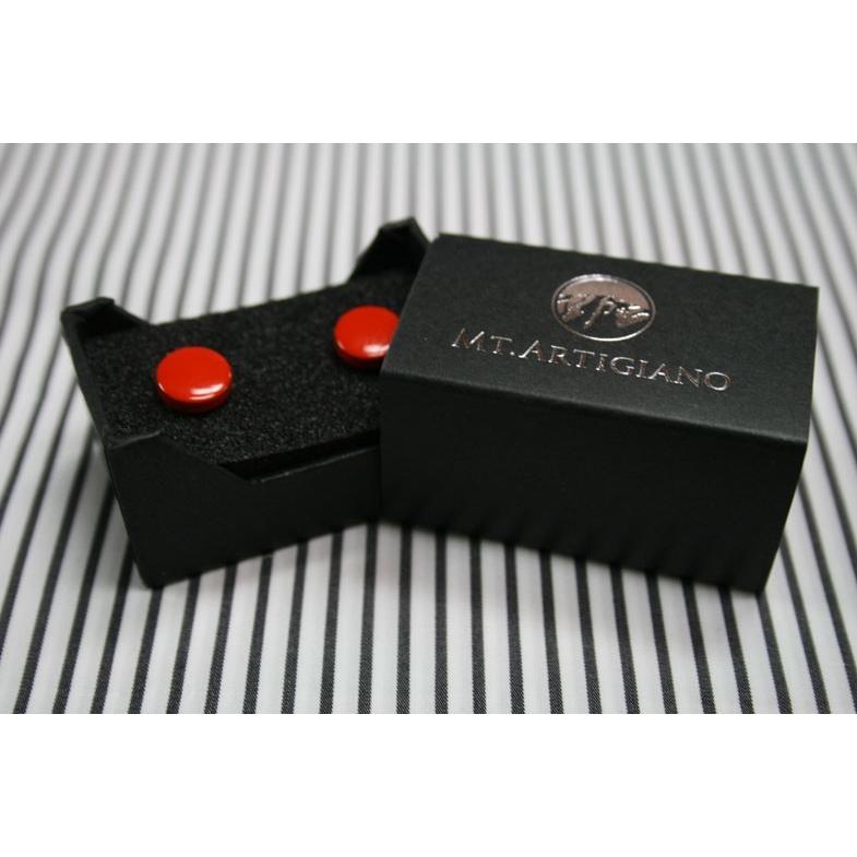 BUTTON DOWN PIERCE 【ボタンダウン　ピアス】朱色 |  | 04