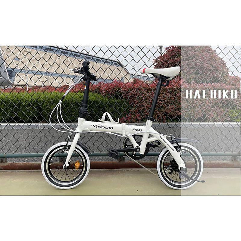 HACHIKO ハチコ 自転車 折りたたみ自転車 折り畳み自転車 14インチ シマノ6段変速 ジュラルミン Vブレーキ アルミフレーム98％｜shop-kt-four｜04