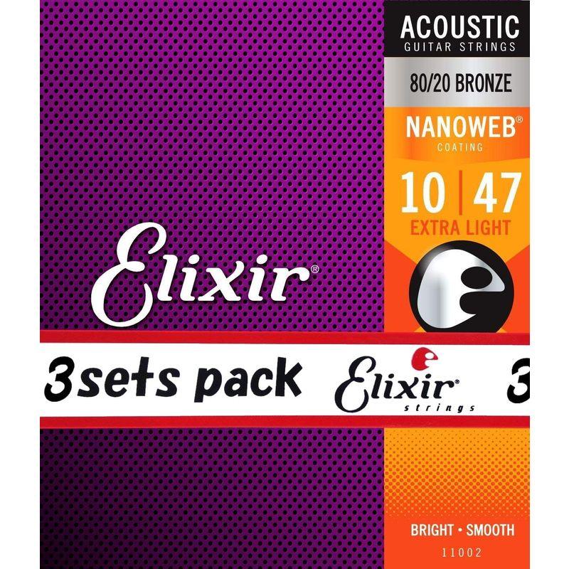 Elixir エリクサー アコースティックギター弦 NANOWEB 80/20ブロンズ Extra Light .010-.047 #110｜shop-kt-four｜04