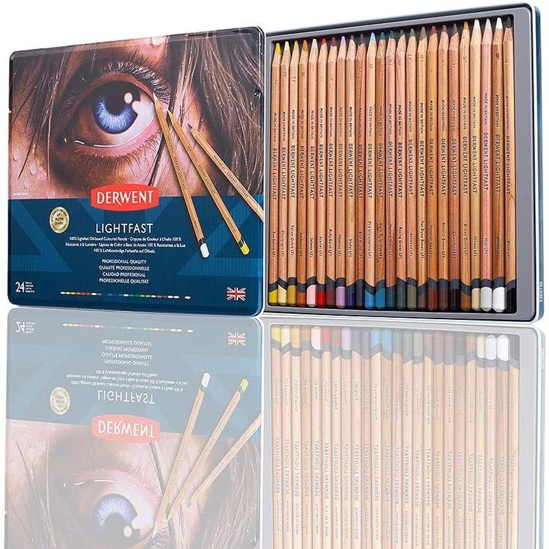 通販特価商品 国内正規品ダーウェント 色鉛筆 ライトファスト メタルケース 24色 セット 2302720 耐光性100% オイルベース