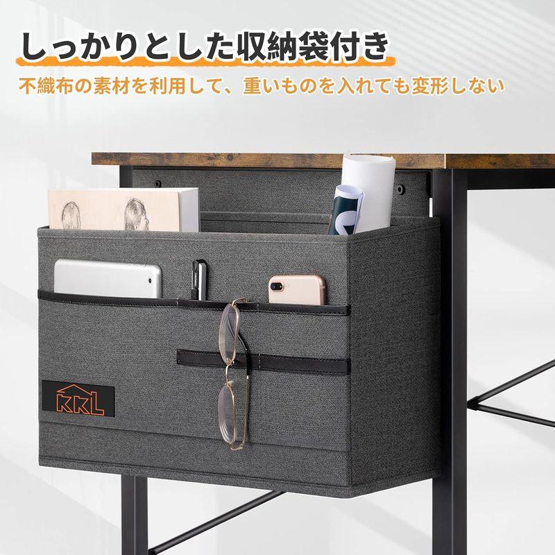 通販特価商品 KKL ゲーミングデスク パソコンデスク 収納袋付き 幅120×奥行55cm 机 pcデスク 勉強机 フック付き ?子 ワークデスク オフィ