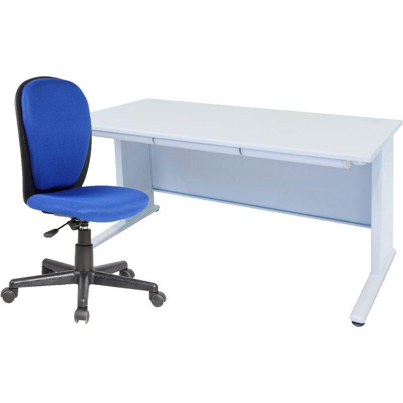 平机とハイバックOAチェアのセット商品 事務机と事務椅子のセット (平机W1400*D700*H700＋チェア色：ブルー)｜shop-kt-four｜09