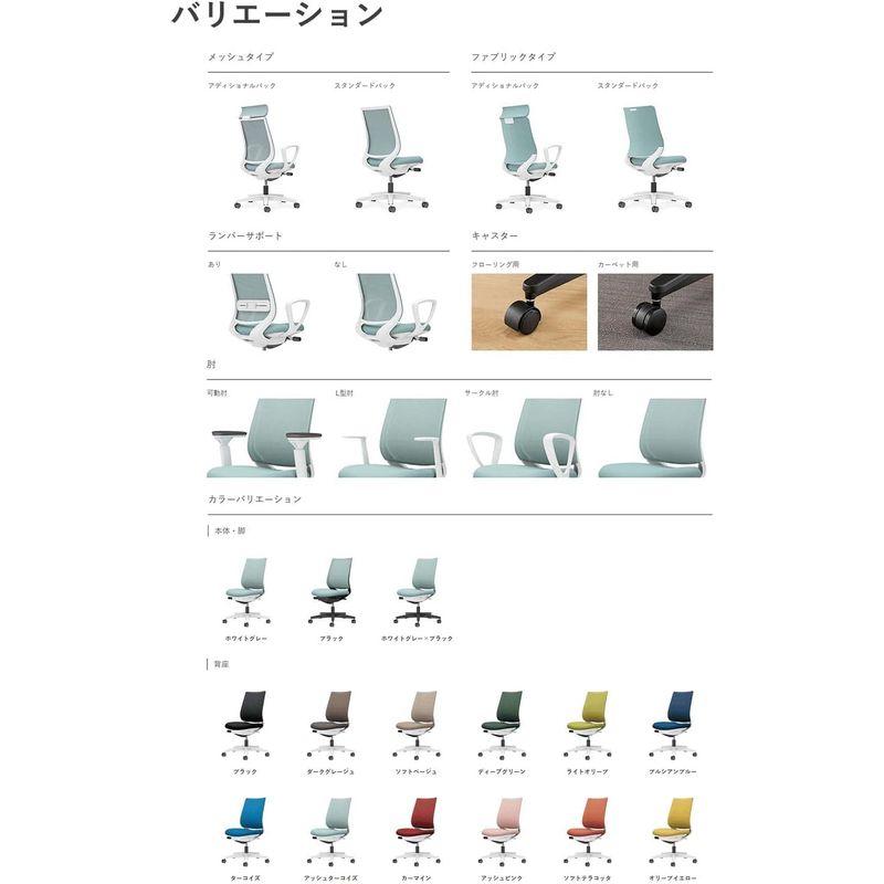 メーカー配送・設置・組立コクヨ ミトラ2 Mitra2 チェア オフィス ホワイト脚 スタンダードバック 肘無し メッシュタイプ ランバーサ｜shop-kt-four｜13