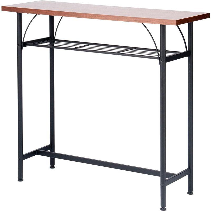 Vデザイン カウンターテーブルセット テーブル チェア 高さ90cm 背もたれ付き 回転いす (ブラウン, テーブル)｜shop-kt-four｜03