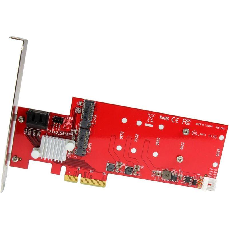 StarTech.com 2x M.2 NGFF SSD RAID コントローラカード(SATA 3.0 2ポート) 2スロットPCI Ex｜shop-kt-four｜05