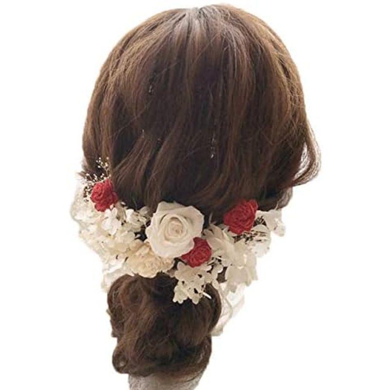 Lulu's ルルズ フラワーヘアアクセサリー Rose 髪飾り ヘッドドレス プリザーブドフラワー ウェディング ブライダル 花冠 Lul｜shop-kt-four｜03