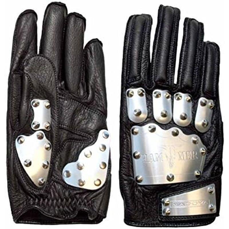 カドヤ(KADOYA) バイク用レザーグローブ HAMMER GLOVE A シルバー/ブラック LL No.3510｜shop-kt-four｜02