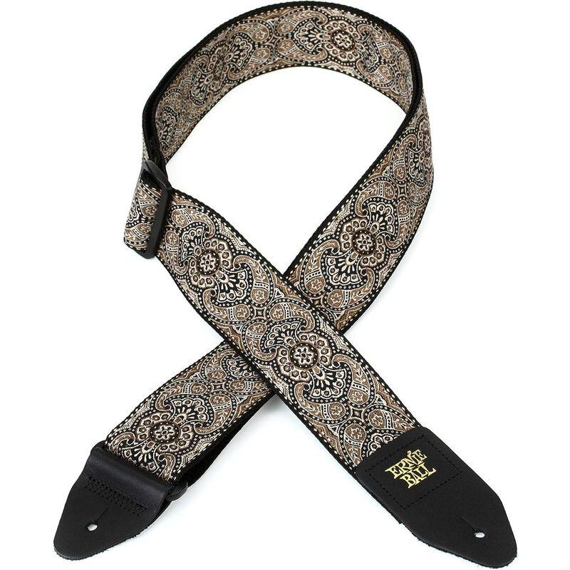 ギターアクセサリー ERNIE BALL 正規品 4163 ギターストラップ JACQUARD STRAP GD&BK PAISLEY ジャカード・ストラップ｜shop-kt-three｜02