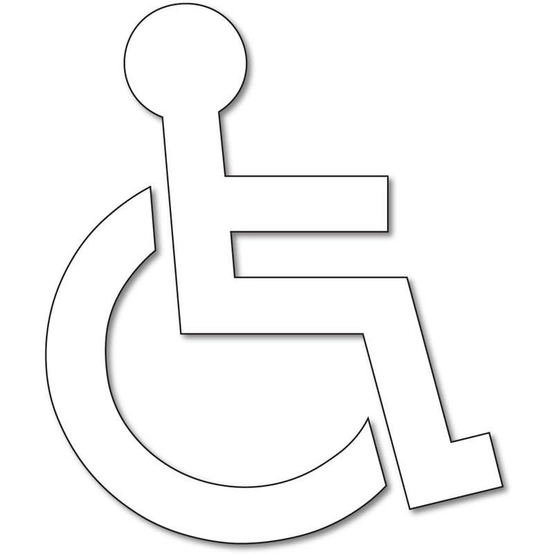 路面表示シート　車椅子マーク（縦120cm×横100cm）駐車場　専用スペース