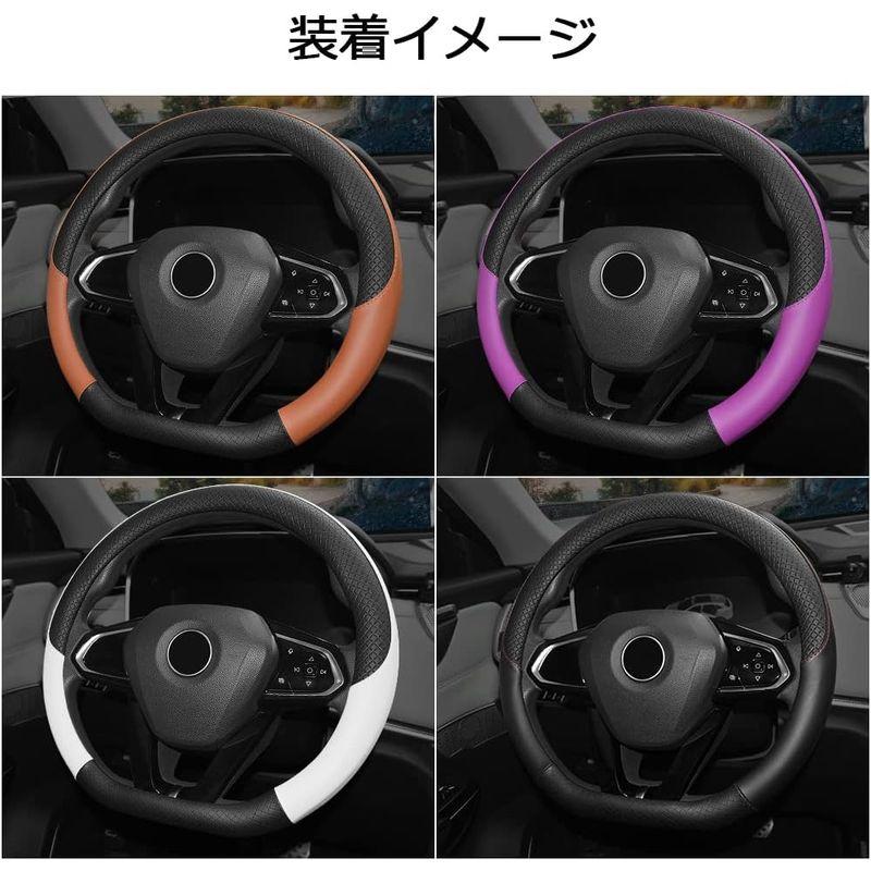 自動車用アクセサリー フォルクスワーゲン ザビートル ハンドルカバー ステアリングカバー 軽/普通車 Sサイズ D型 PUレザー 滑り防止 握りやすい おしゃれ｜shop-kt-three｜09