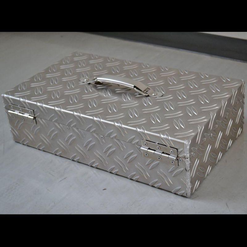 工具箱 日本製アルミ工具箱 ハンディタイプ 道具箱 幅400mm 小型ツールボックス チェッカーボックス 縞板｜shop-kt-three｜09