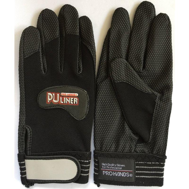 富士グローブ　PUライナーアルファブラック　合成皮革手袋　10双組　黒色　Mサイズ　日本製素材使用