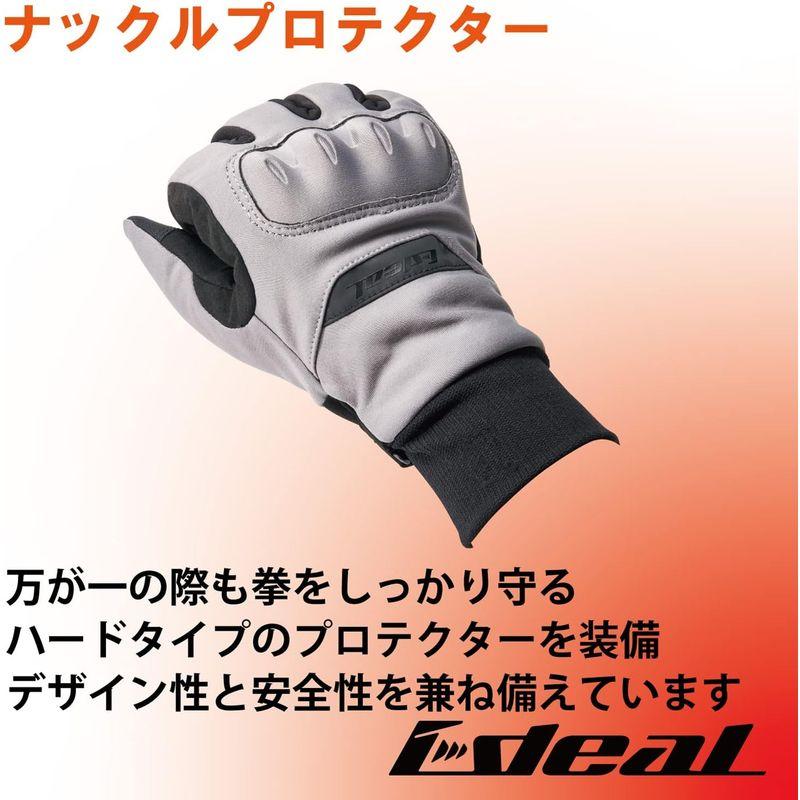 格安通販サイト バイク用グローブ 山城 IDEAL アイディール バイク用 グローブ 秋冬モデル ID-116 ノヴァ グレー 2XLサイズ ID116/GY/2XL