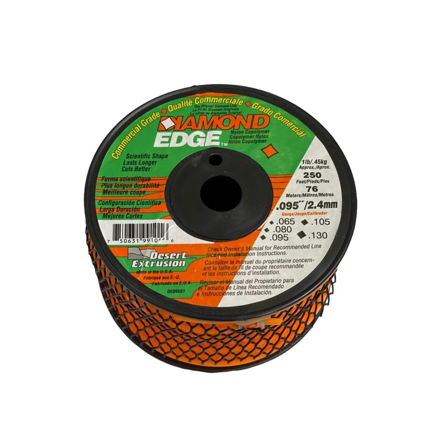 DIAMOND EDGE TRIMMER LINE 刈払機用ナイロンコード 形状四角型 径2.4mm 全長76m