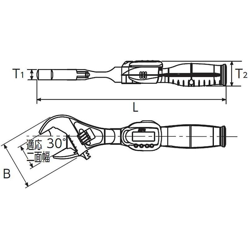 京都機械工具(KTC)　デジラチェ　モンキタイプ　GEK200-W36