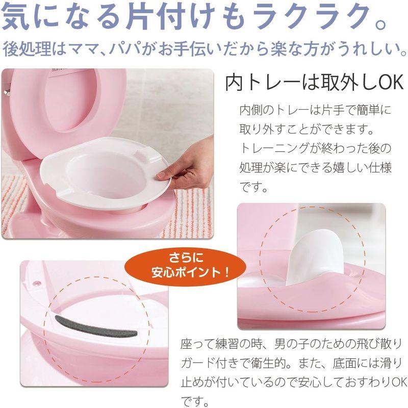 ベビーケア 日本育児 トイレトレーナー マイサイズポッティ ピンク 18ヶ月~23kgまで対象｜shop-kt-three｜04