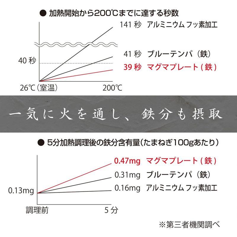 キッチン用品 匠 日本製 フライパン 26cm IH対応 マグマプレート TAKUMIJAPAN 鉄製 MGFR26｜shop-kt-three｜08