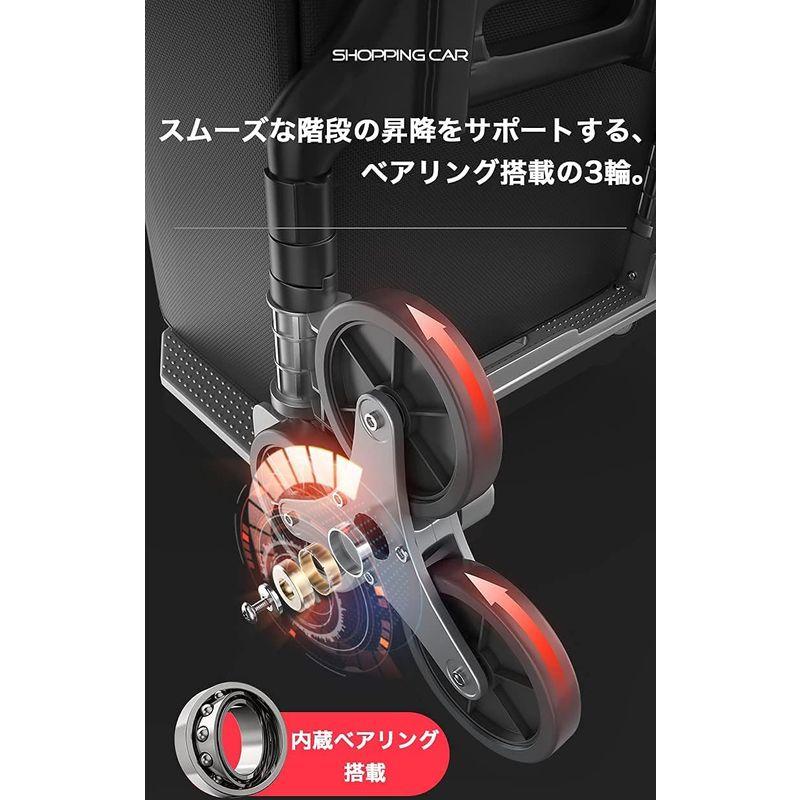 EI ONE（エイワン） キャリーカート ハンドトラック 10輪 階段 三輪 折りたたみ 軽量 段差 台車 4輪 360度回転 静音 大型タ｜shop-kt-three｜07