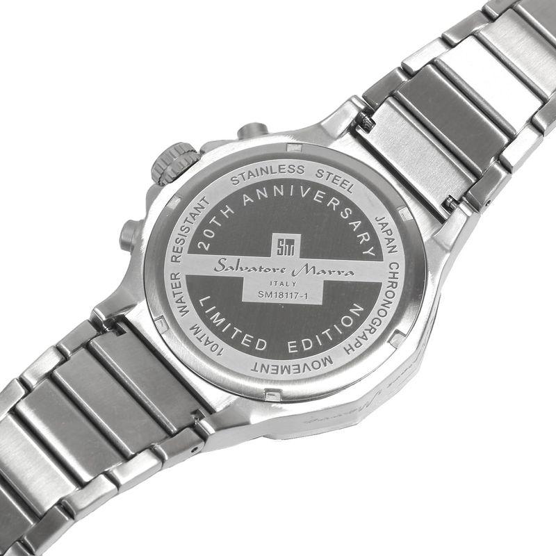 サルバトーレマーラ 腕時計 メンズ クロノグラフ 10気圧防水 ビジネス 20周年記念 限定モデル SM18117SS (ブラックカーボン)｜shop-kt-three｜03