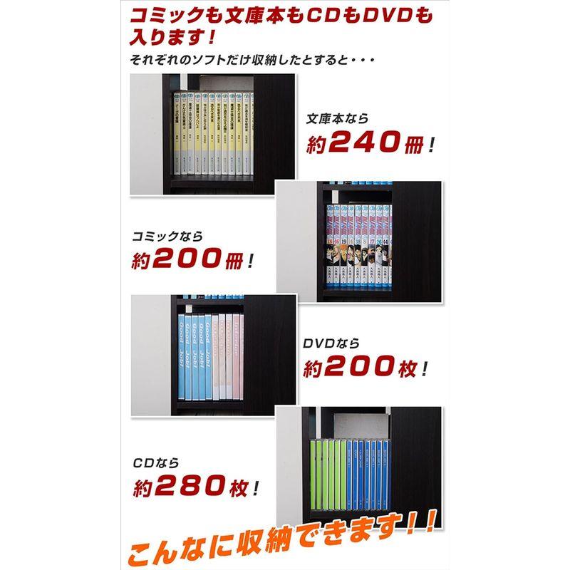 山善 回転本棚 幅45×奥行45×高さ115.5cm 5段 壁付け・角置き可 コンパクト 大容量 組立品 ホワイト 木目調 DSRR-5(J｜shop-kt-three｜10