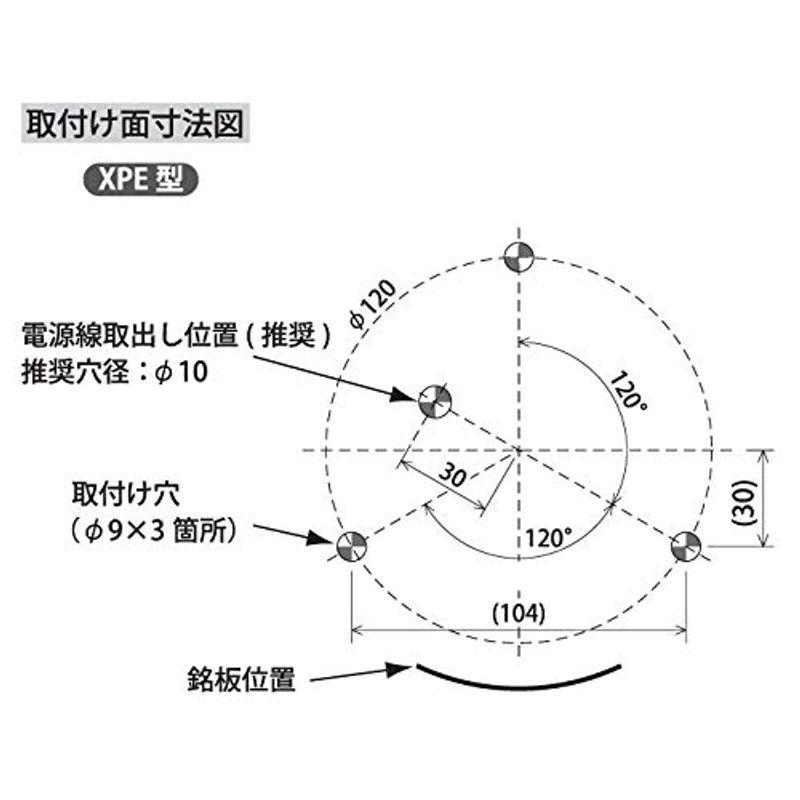 パトライト　LEDフラッシュ表示灯　AC100　赤　200　φ162　230V　XPE-M2-R