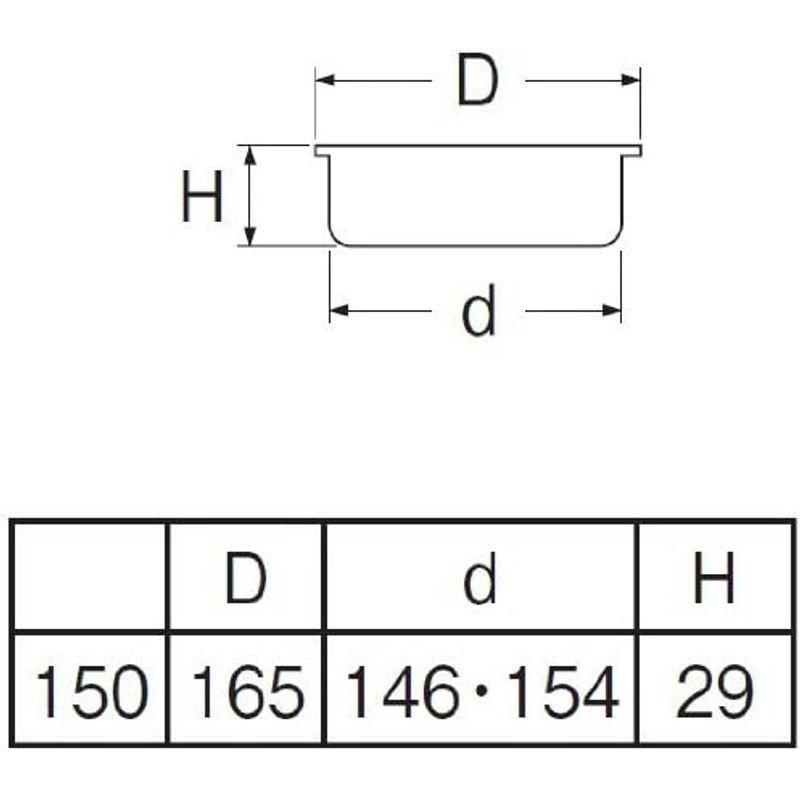 SANEI　VU・VPパイプ兼用目皿呼び150配管用　H417B-150