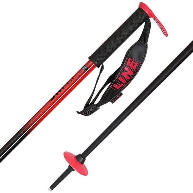 現金特価】 LINE(ライン) スキーポール 2023 Skis LINE アルミシャフト ピン A220200501 スキ PIN Red-Black ストック LINE スキー ストック 115cm