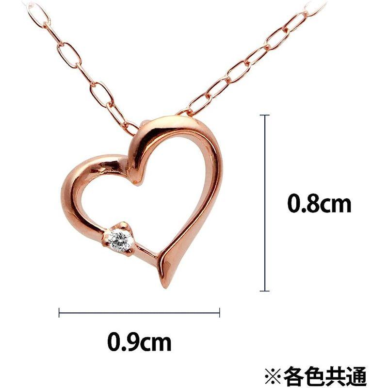 キャーロディディアマンテ CHIARO DI DIAMANTE K10ピンクゴールド×ダイヤモンド ハートペンダントネックレス CHD004 CHIARO DI DIAMANTE K10ピンクゴールド×ダイヤモンド ハートペンダントネックレス CHD004