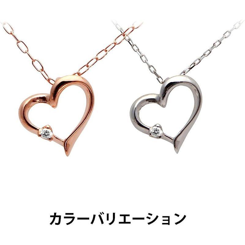 キャーロディディアマンテ CHIARO DI DIAMANTE K10ピンクゴールド×ダイヤモンド ハートペンダントネックレス CHD004 CHIARO DI DIAMANTE K10ピンクゴールド×ダイヤモンド ハートペンダントネックレス CHD004
